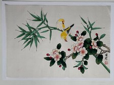 MAGNIFIQUE PEINTURE SUR SOIE -