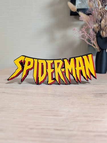 Logo spiderman jaune rouge - spiderman, 3d