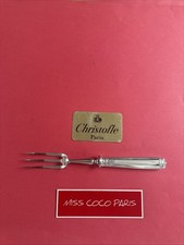 GIGOT MALMAISON FORK 28CM CHRISTOFLE FRANCE VERY NICE CONDITION SILVER METAL.