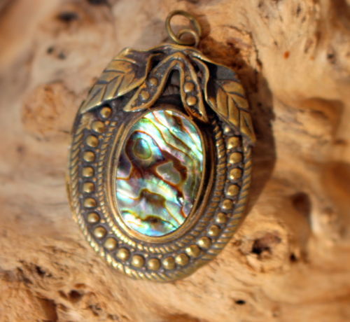 Pendentif bronze medaillon - bronze,