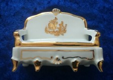Limoges PORCELAIN CANDY BOX SOFA sofa white gilding 