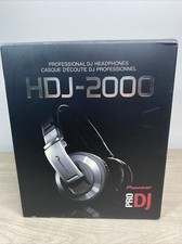 New Open Box Pioneer HDJ2000 PRO DJ Stereo Headphon black and silver works great