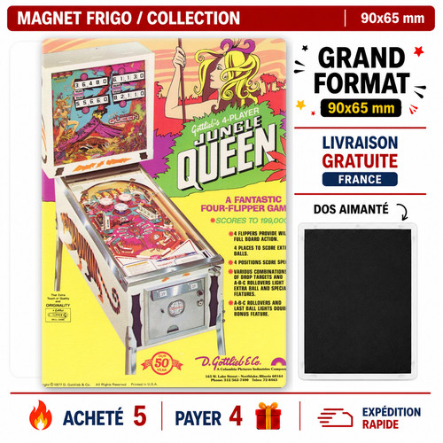 Magnet frigo flipper jungle - frigo,