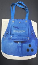 Jerome Dreyfuss Blue Faux Bag Cotton Tote Paris Tote Image Of Faux Bag EUC RARE!