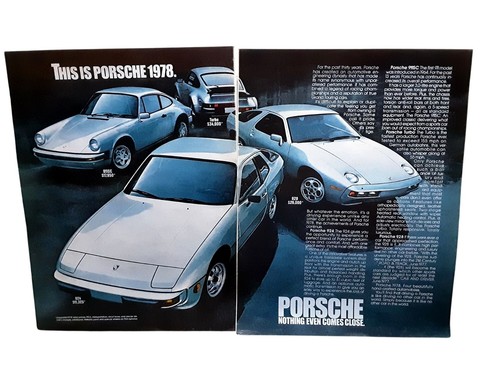 Vintage 1978 porsche print - porsche,