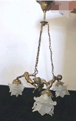 Ancienne lustre angelots en - lustre,