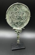 Near Eastern Bactrian Luristan Antique Bronze Mirror Animal Figure Collectables