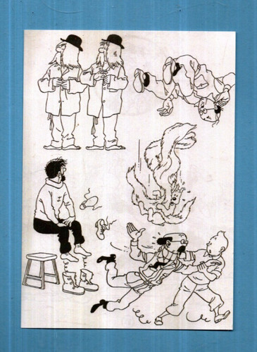 Tintin carte postale - carte,