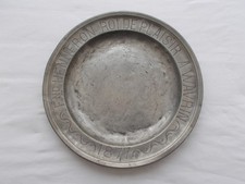 PLAT ANCIEN ETAIN DEDICATOIRE