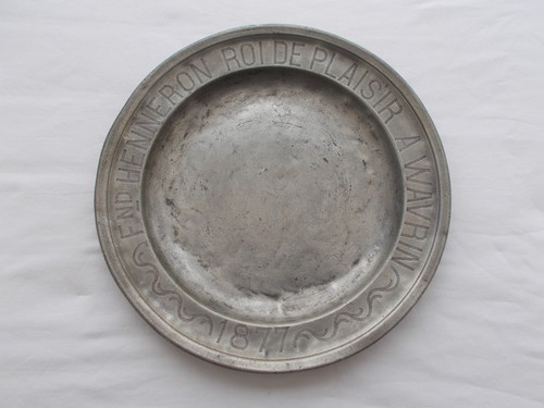 Plat ancien etain - plat,