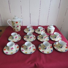 Guy Degrenne Limoges Porcelain 10 Mocha Coffee Cups Sweet Salty