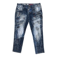 Kosmo Lupo Jeans Size 34 34L K&M Denim Zip Pockets Y2K Grunge Metal Alternative