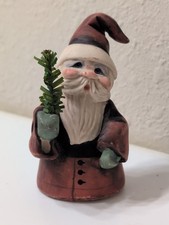 Vintage Allyson Nagel 1994 Santa With Tree Decoration Christmas Holiday