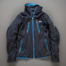 Helly Hansen Men's H2 Flow Fitted Jacket Size Medium Black Full Zip Recco