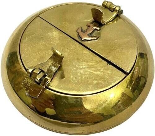 Ancien cendrier laiton fait - ancien,