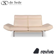 Canapé Deux Places En Cuir Beige De Sede DS-450 Avec Fonction Relax Manuelle