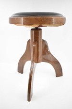 Tabouret De Piano Rond En Bois