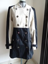 Trench long bicolore