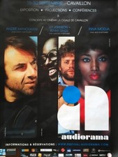 Affiche Roulée 120x160cm FESTIVAL AUDIORAMA, Inna Modja, André Manoukian TBE