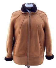 Manteau 3/4 peau lainée femme  -Très bel état l-XL-44/46 Fr