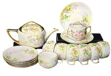 ANTIQUE Rosenthal Selb & Thomas Bavaria Donatello Hand Painted Tea Set Signed