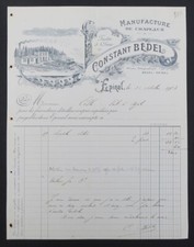 Invoice 1903 EPINAL HATS BEDEL FELT SILK illustrated 93
