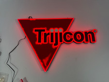 Trijicon Red triangle LED logo sign- Vintage? 2D wall display man cave decor