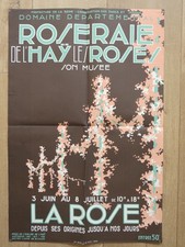 Affiche ancienne roseraie - affiche,