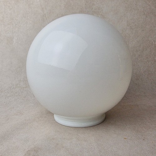 Globe verre blanc opaline - verre,