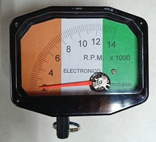 IRISH FLAG MOTOPLAT 14000 RPM 2 STROKE TACHYMETER REVCOUNTER STYLE KROBER