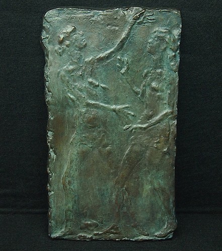 Plaque bronze art - bronze, annette