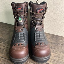 RED WING 8" Work Boots Comp Toe MetGuard Waterproof Size 9D Mens NEW 4052