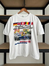 Vintage 1993 Formula 1 Hockenheim Alain Prost Renault Williams F1 T-shirt Sz XL