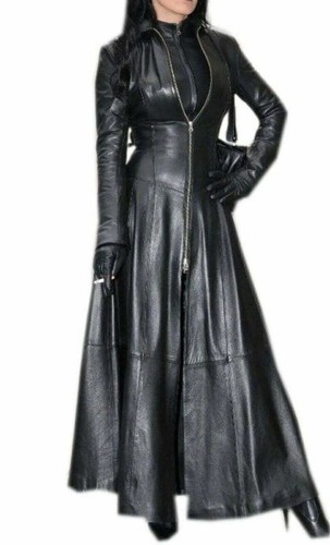 Manteau long cuir pour - long,