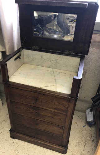Meuble toilette ancien xix - meuble,