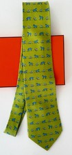Hermes Tie Tie Tie Tie 7894 MA - blue and white horses