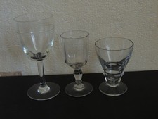 Lot de 3 verres anciens