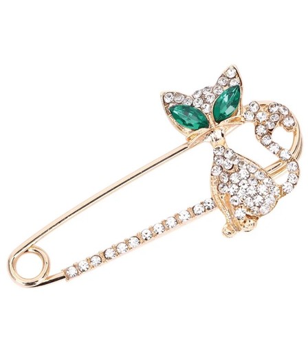 Broche avec zircons aiguille - broche,
