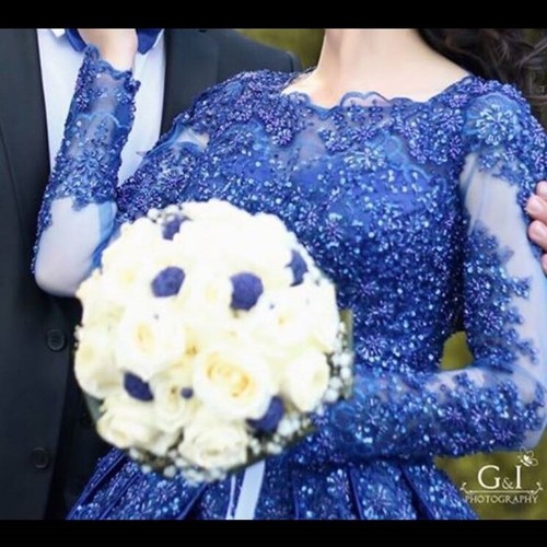 Robe princesse mariage bleu