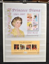Lot de 10 blocs Princesse de Galles "Diana"