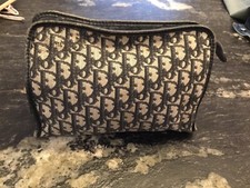 Authentique Sac Pochette Ou trousse de toile vintage Christian Dior