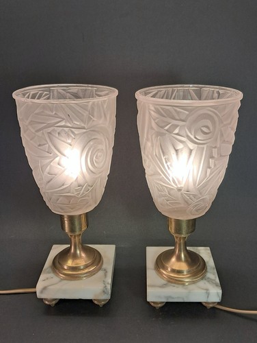 Art déco paire lampes en - déco, de
