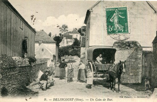 Carte delincourt coin - delincourt, un
