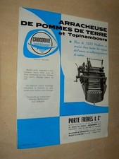 Prospectus Arracheuse Pomme Terre CROCODILE 3  Tracteur Tractor Traktor Brochure