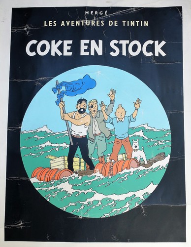 Sérigraphie tintin coke - sérigraphie, en