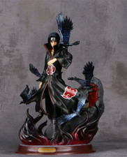 Figurine Uchiha Itachi 30 cm avec corbeaux 3D Collection animé manga Naruto