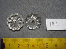 pampilles de lustre (lot de 4) en verre forme marguerite Ø 20,5 mm (réf M4 )