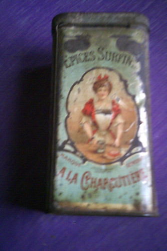 Ancienne boite fer epices - ancienne, :"epices