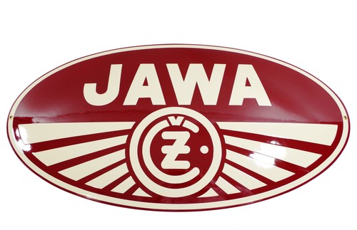 Plaque emaillée jawa 37x69 - plaque, cm
