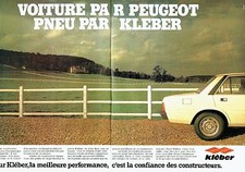 ADVERTISEMENT ADVERTISING 027 1980 Kléber tires (2p) & Peugeot